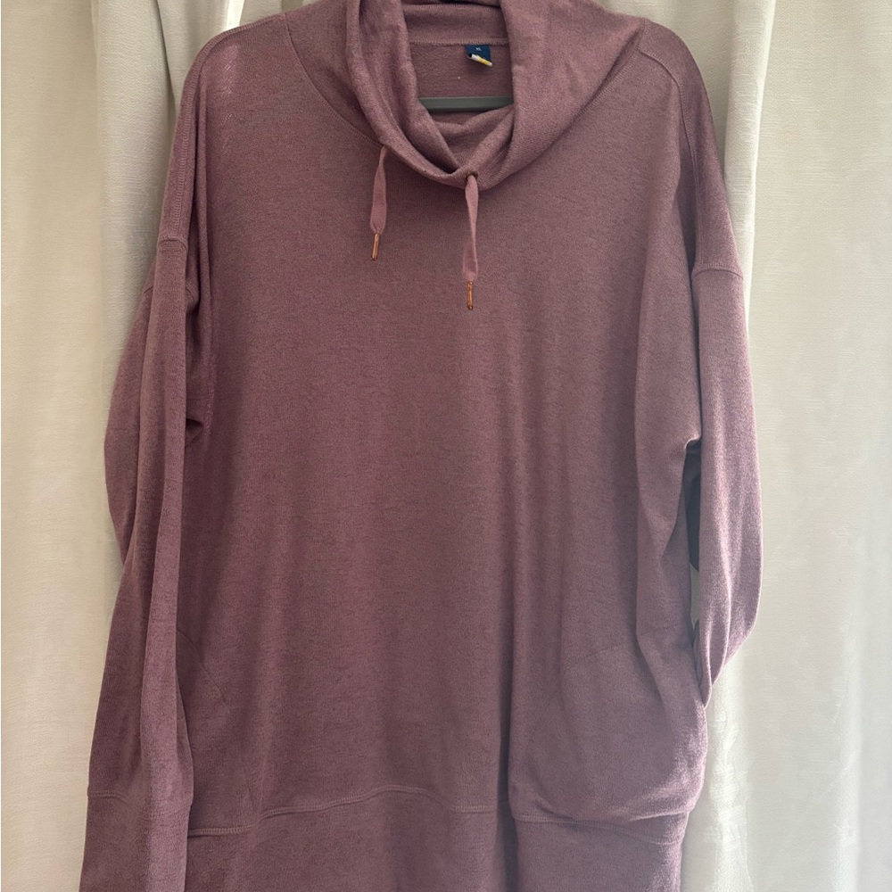 Cozy Purple Cowl Neck Sweater